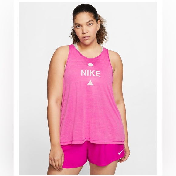 Nike Tops - Nike Icon Clash Women's Running Tank Light Heather Pink Size 2X